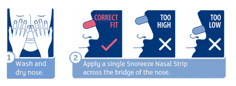 Snoreeze Nasal Strip Directions