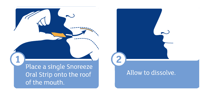 Snoreeze Oral Strip Directions