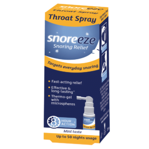 Anti snore throat spray targets the main cause of snoring
