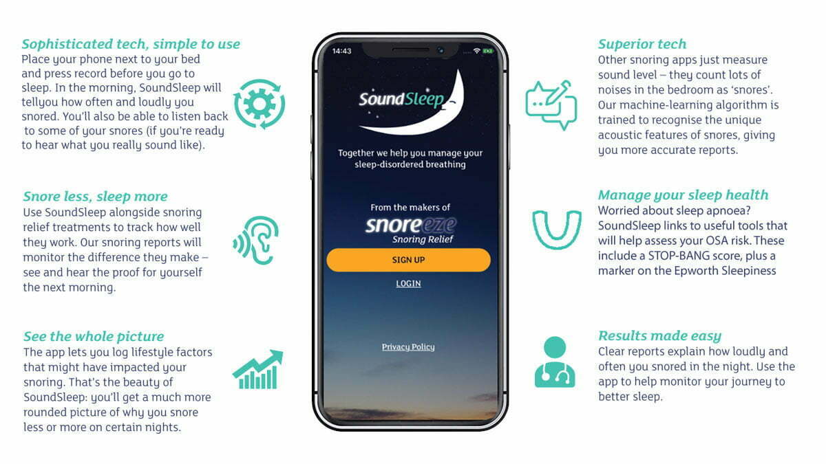 Free app to track and help reduce snoring